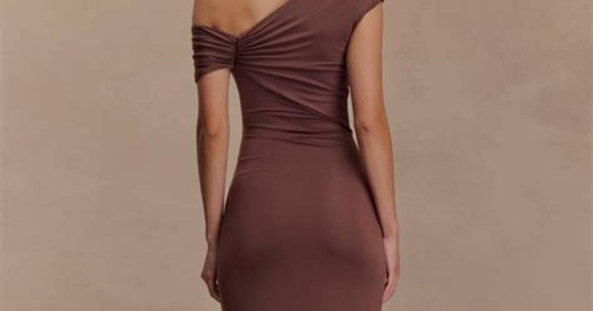 Ashford Asymmetrical Slinky Maxi Dress Try-on: Unfiltered Photos, Fit, and Drape