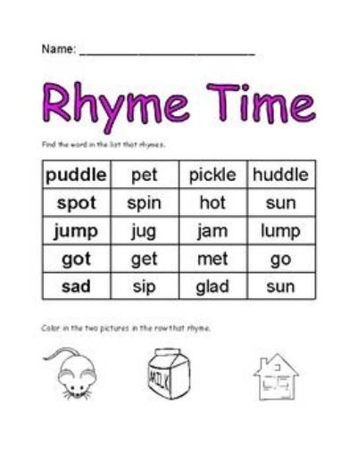 Visual Rhyme Chart: Every Perfect, Double, and Slant Rhyme for Back