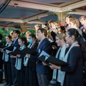 Choristers performing